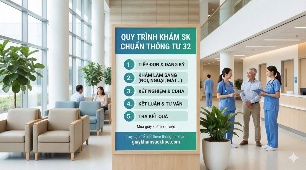Quy trình Mua giấy khám xin việc