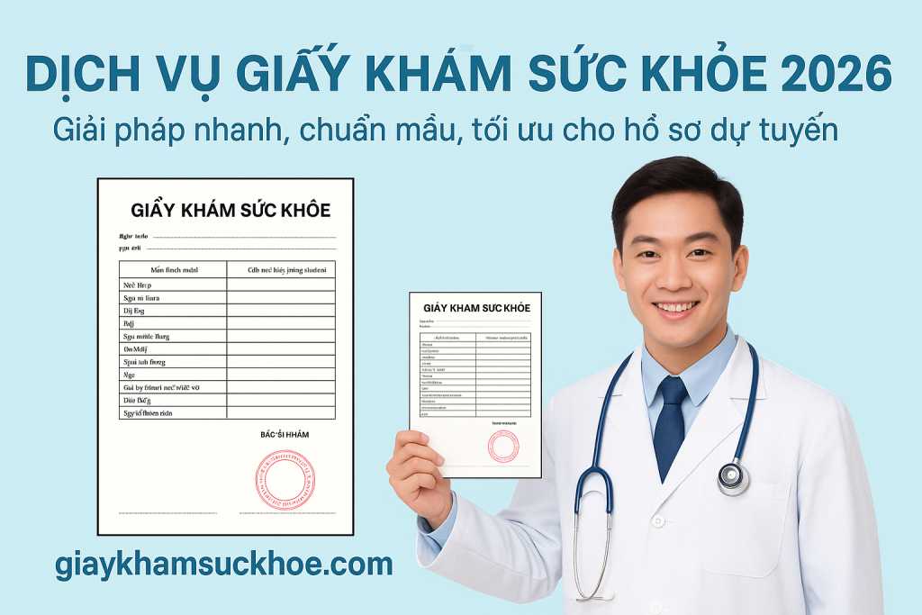 Dịch vụ giấy khám sức khỏe 2026