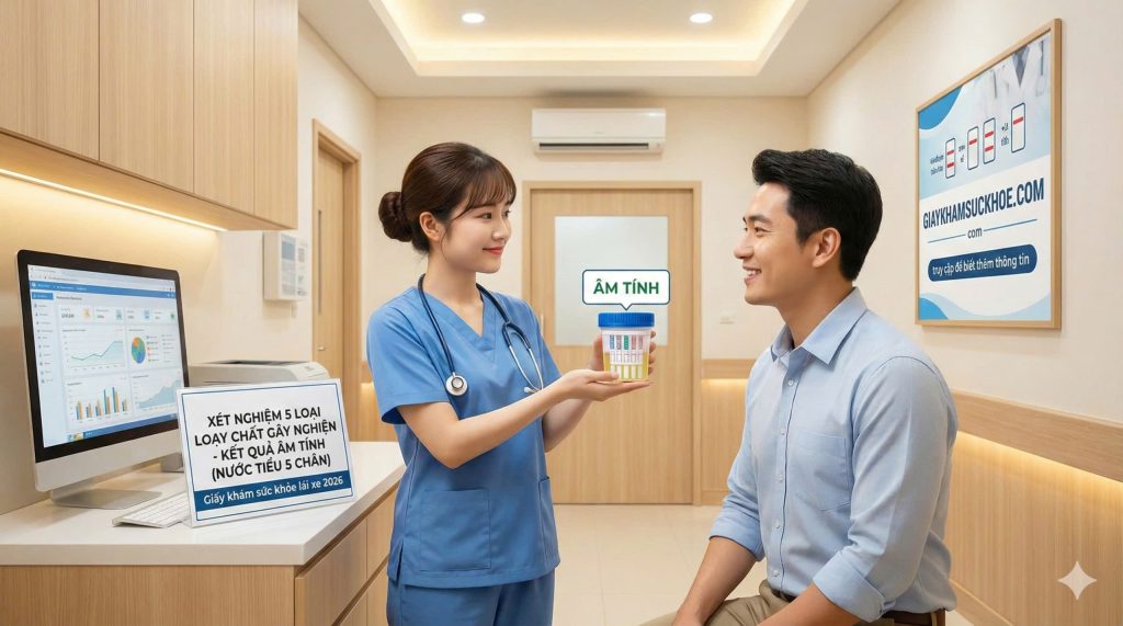 Xét nghiệm 5 chất gây nghiện trong giấy khám sức khỏe lái xe 2026