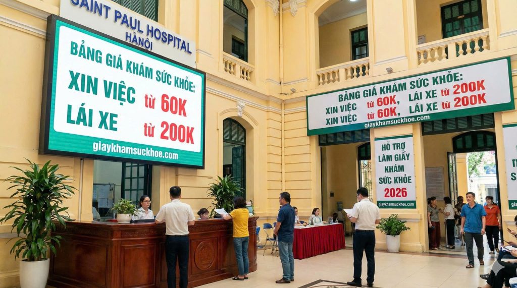 Dịch vụ hỗ trợ làm giấy khám sức khỏe 2026