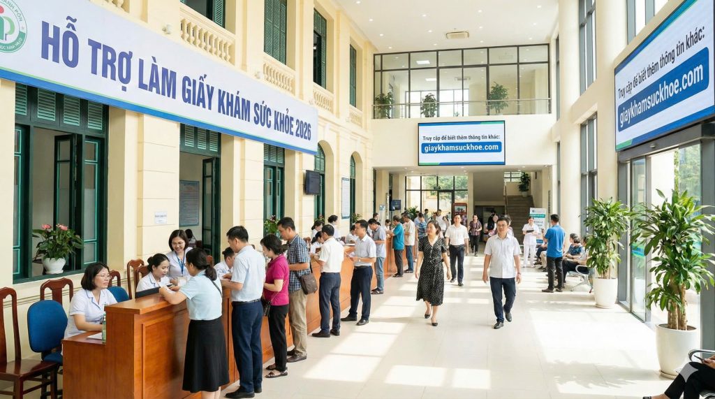 Đăng ký làm hỗ trợ làm giấy khám sức khỏe 2026