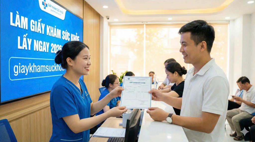 Thời gian hỗ trợ làm giấy khám sức khỏe lấy ngay 2026 rất nhanh chóng