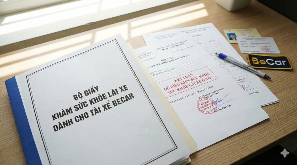Bộ giấy khám sức khỏe lái xe dành cho tài xế BeCar
