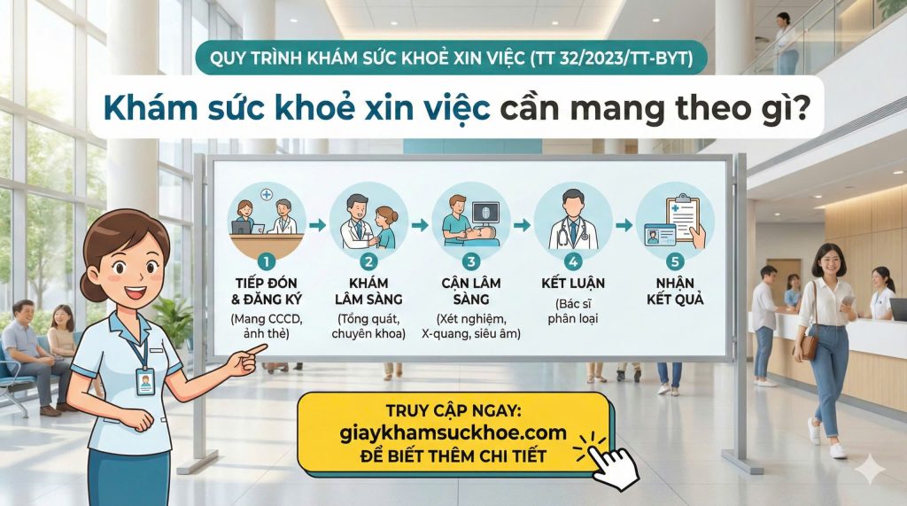 Quy trình khám sức khỏe xin việc theo thông tư 32/2023/TT-BYT