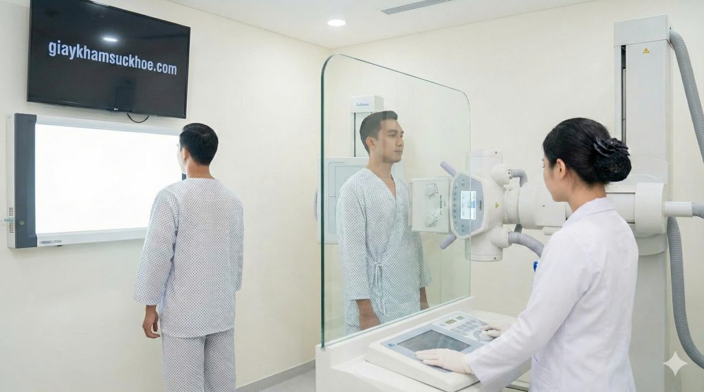 Chụp X-quang ngực thẳng