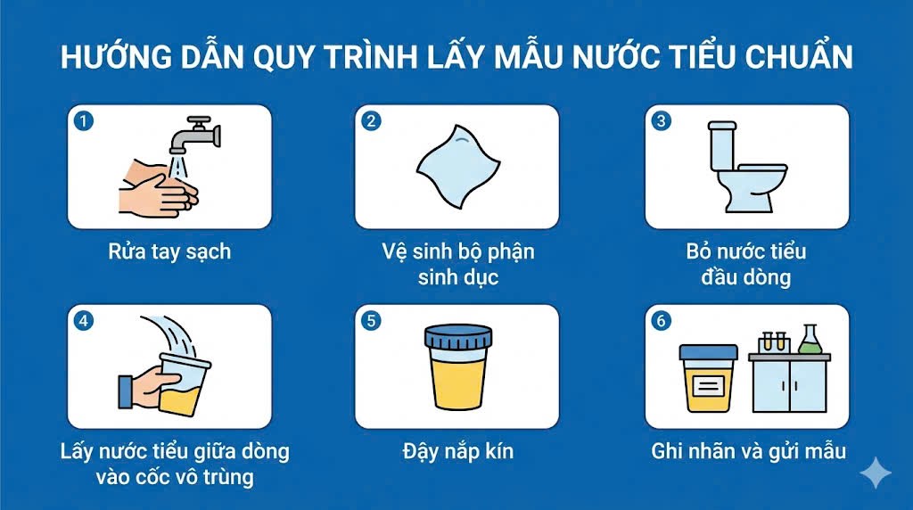 Hướng dẫn quy trình lấy mẫu nước tiểu chuẩn để xét nghiệm chính xác