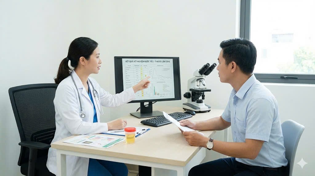 Bác sĩ giải thích xét nghiệm nước tiểu có ý nghĩa gì cho bệnh nhân