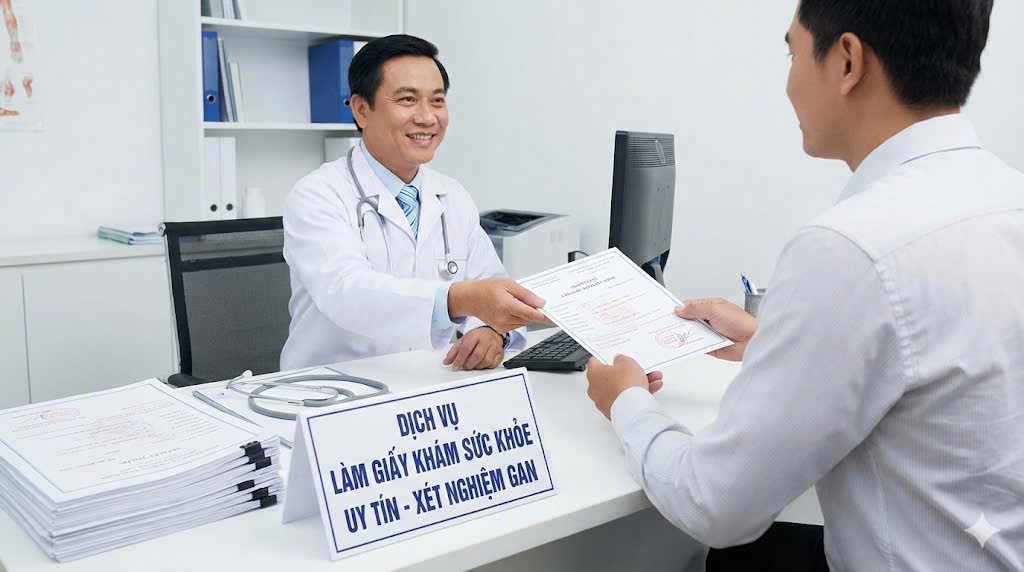 dịch vụ làm giấy khám sức khỏe có xét nghiệm gan uy tín