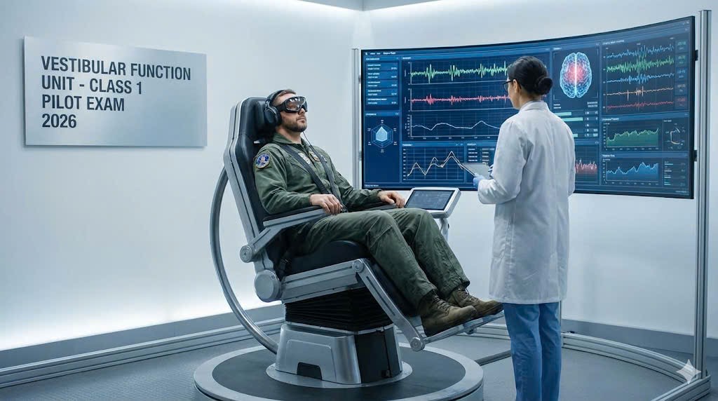 Kiểm tra tiền đình trong quy trình khám sức khỏe phi công 2026