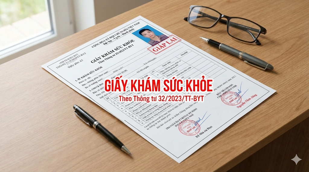 Mẫu giấy khám sức khỏe A3 giáp lai ảnh chuẩn thông tư 32