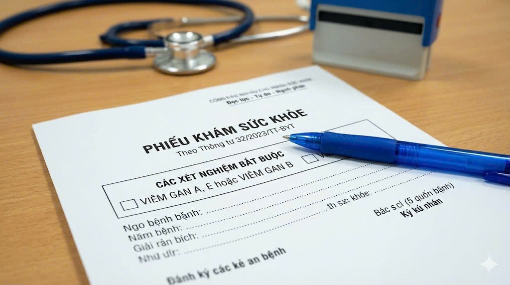 quy định giấy khám sức khỏe có xét nghiệm gan mới nhất