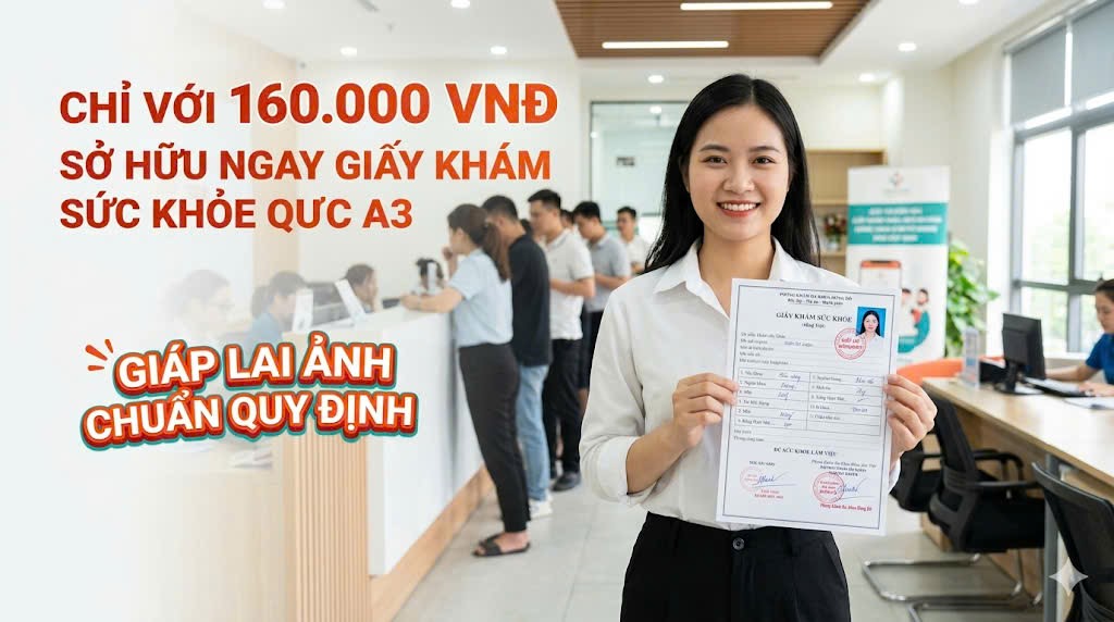 bang gia mua giấy khám sức khỏe đi làm a3 có giáp lai 160k