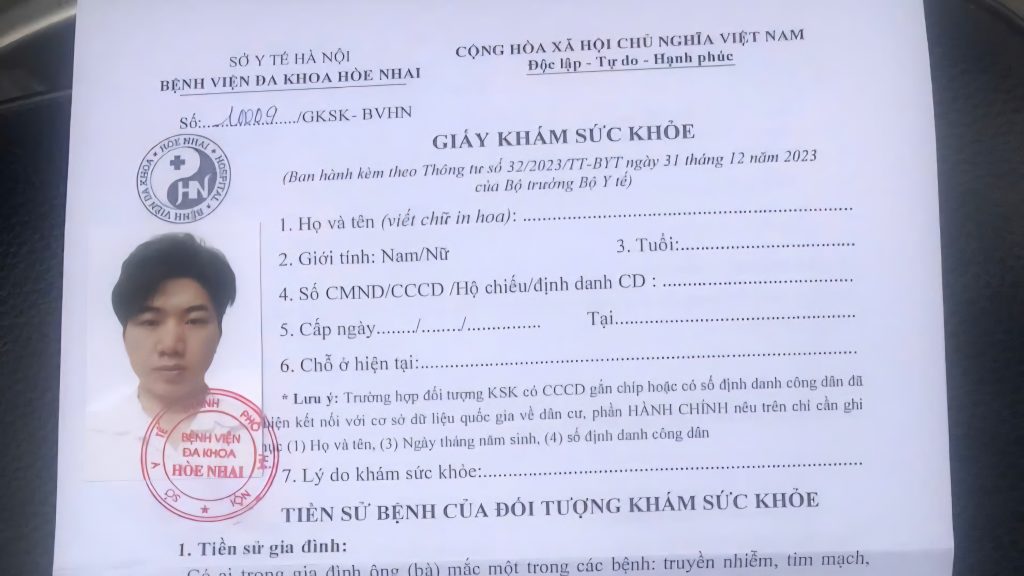 giay kham suc khoe xin viec cho nguoi tren 18 tuoi
