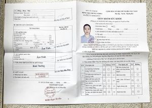 mẫu giấy khám sức khỏe tân sinh viên theo thông tư mới