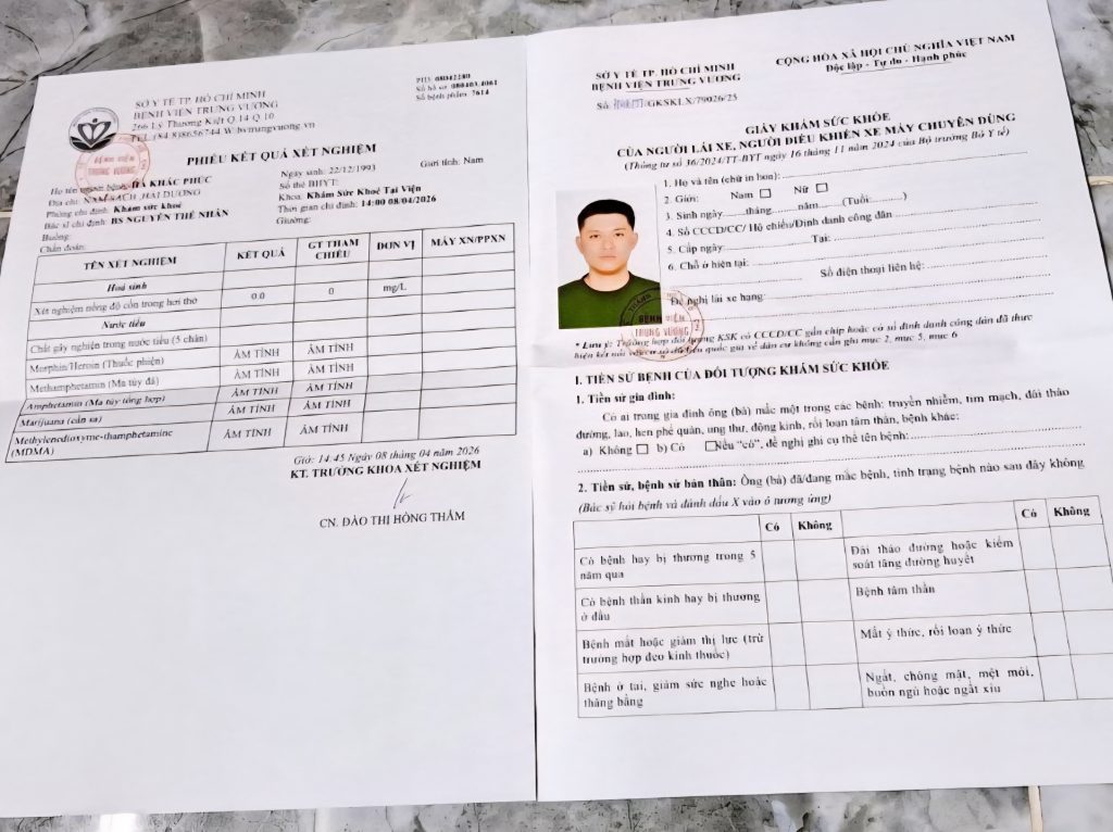 địa chỉ uy tín tại hà nội làm giấy khám sức khỏe lái xe