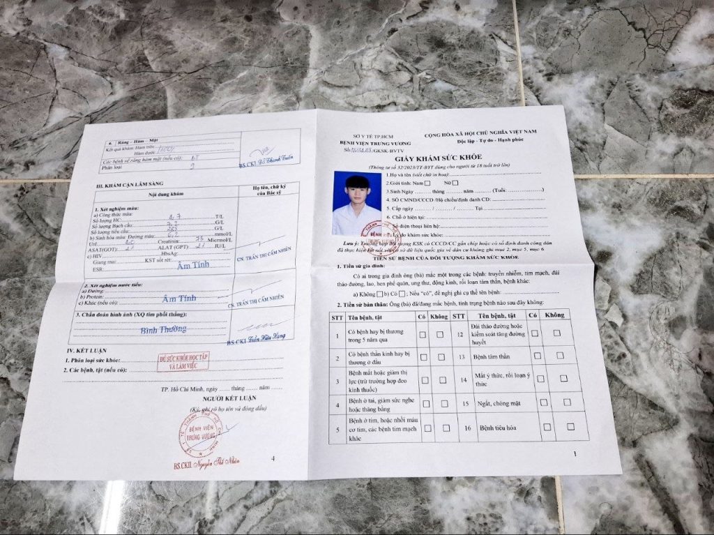 dịch vụ làm giấy khám sức khỏe xin việc thông tư 32 uy tín