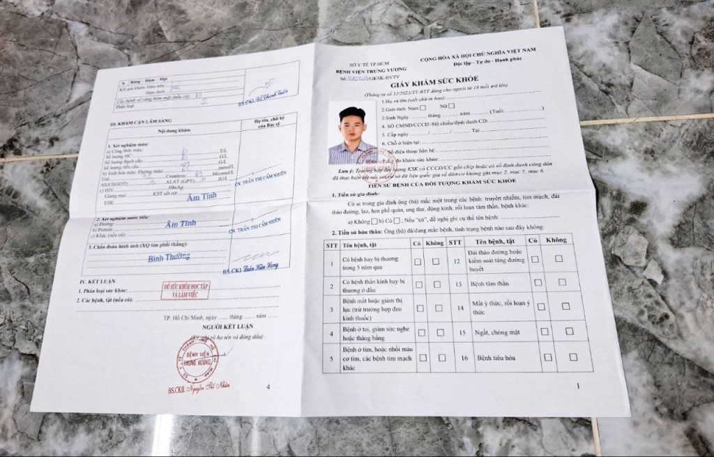 làm giấy khám sức khỏe xin việc thông tư 32 bệnh viện cấp huyện