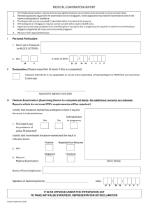 Giấy khám sức khỏe du học Singapore 